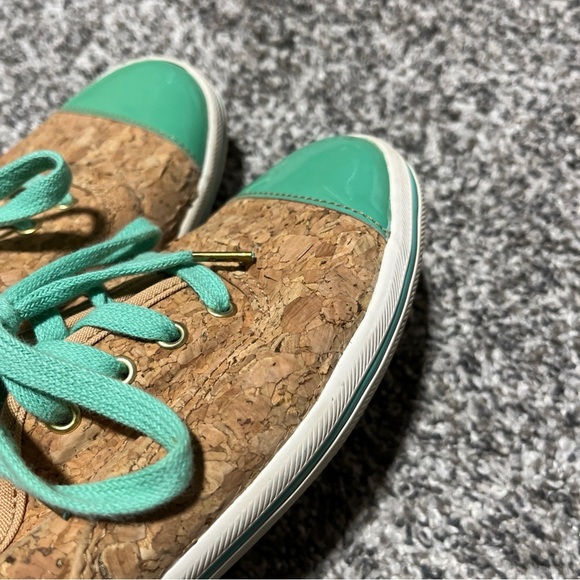Keds x Kate Spade Cork Cream teal womens sneakers size 6.5 See Note - Picture 11 of 11